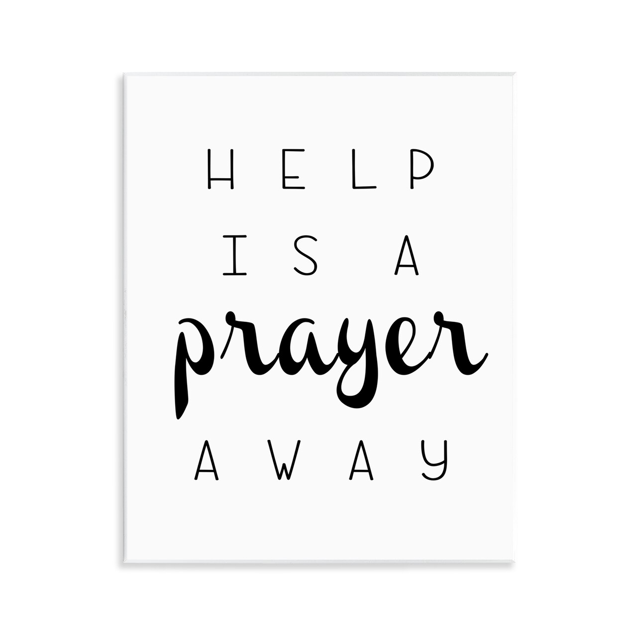 Stupell Industries A Prayer Away Sentiment Wall Plaque Art Design by Ashley Calhoun